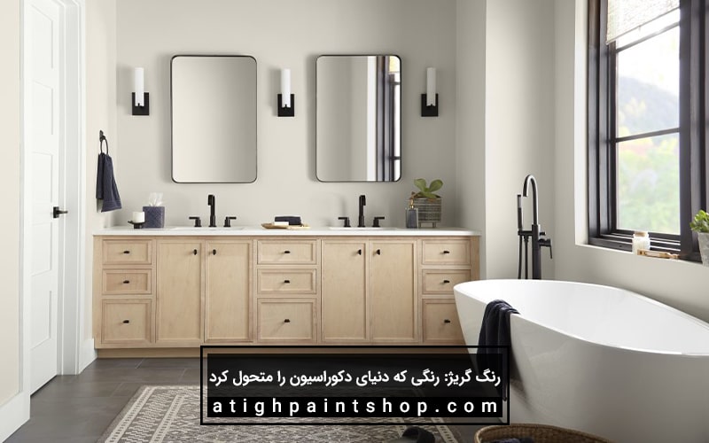 کاربرد رنگ گریژ در سرویس بهداشتی