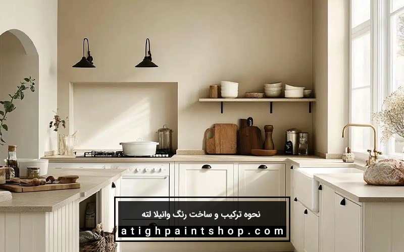 نحوه ترکیب رنگ وانیلا لته