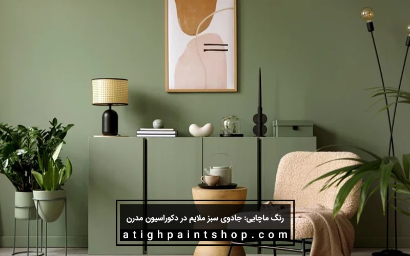 ترکیب رنگ ماچایی برای پذیرایی