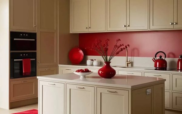 آیا رنگ قرمز برای دیوار آشپزخانه مناسب است؟